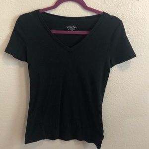 Plain black vneck